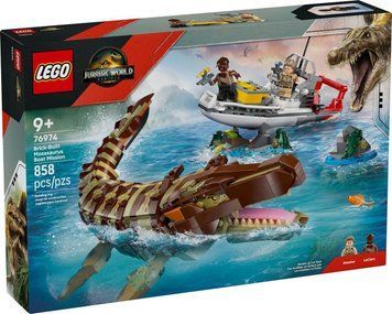 LEGO Jurassic World 76974 &mdash; Місія на човні з мозазавром, великий набір із фігуркою морського динозавра
