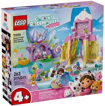 LEGO Gabby's Dollhouse 11205 &mdash; Гора солодощів і сад Кітті, конструктор для дітей 4+
