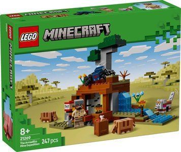 LEGO Minecraft 21269 Шахтна експедиція &laquo;Броненосець&raquo; &mdash; набір із TNT, мобами й біомом савани