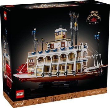 LEGO Ideas 21356 &mdash; Річковий теплохід з рухомим гребним колесом